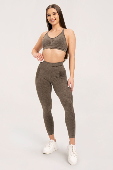 Gym Glamour Bezešvé legíny bez push-up efektu Plum • Nebshop.cz