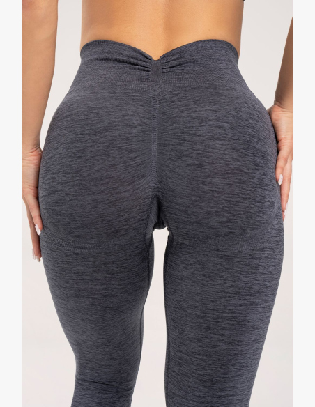 Gym Glamour Leggings seamless deep push up Dark Grey • Nebshop.cz