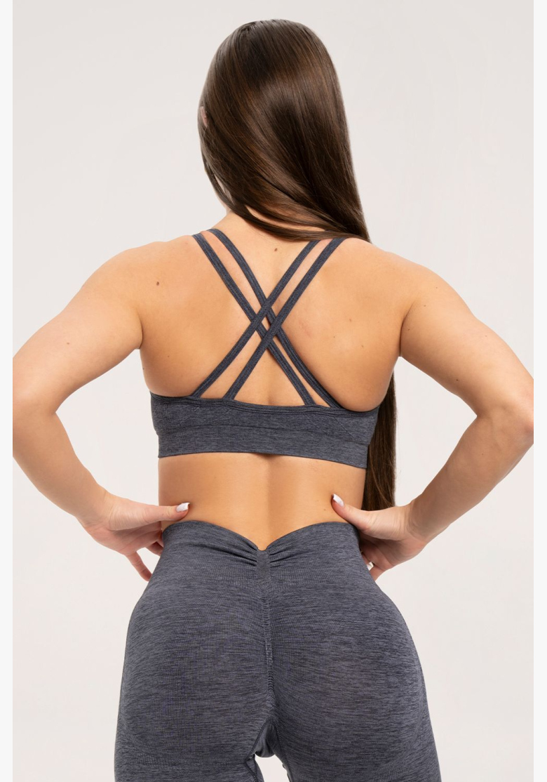 Gym Glamour Legíny seamless deep push up Dark Grey • Nebshop.sk
