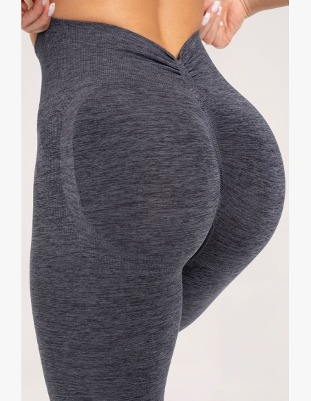 Gym Glamour Leggings seamless deep push up Dark Grey • Nebshop.cz