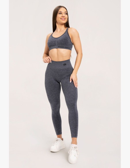 Gym Glamour Leggings seamless deep push up Dark Grey • Nebshop.cz