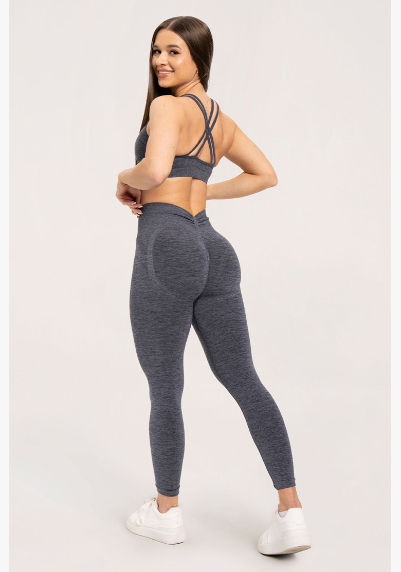 Gym Glamour Legíny seamless deep push up Dark Grey • Nebshop.sk