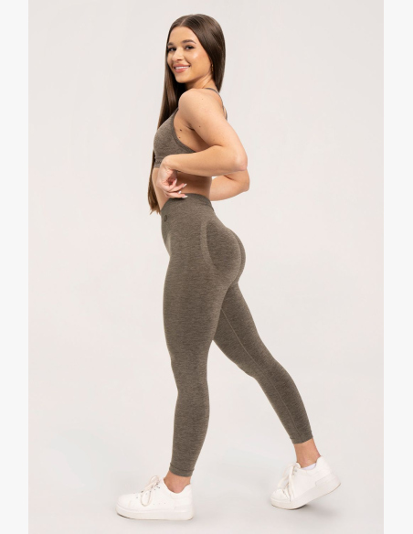 Gym Glamour Legíny seamless deep push up Espresso • Nebshop.cz