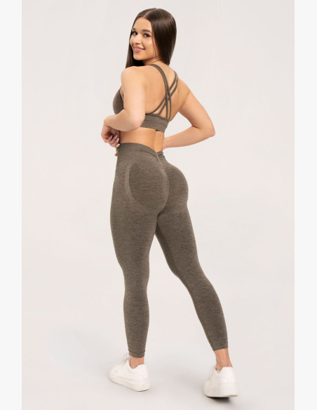 Gym Glamour Legíny seamless deep push up Espresso • Nebshop.cz