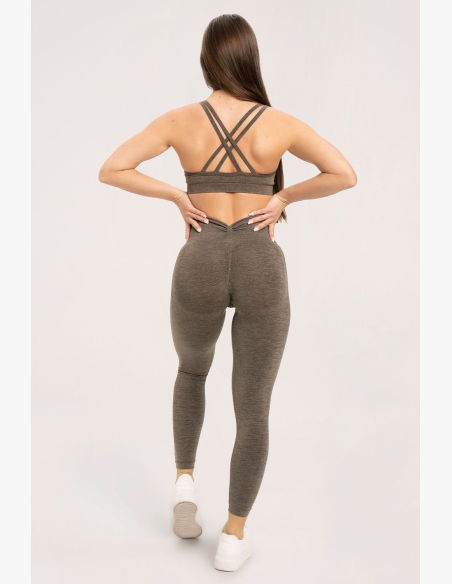 Gym Glamour Legíny seamless deep push up Espresso • Nebshop.cz