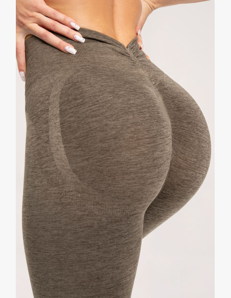 Gym Glamour Legíny seamless deep push up Espresso • Nebshop.cz