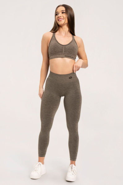Gym Glamour Legíny seamless deep push up Espresso • Nebshop.cz