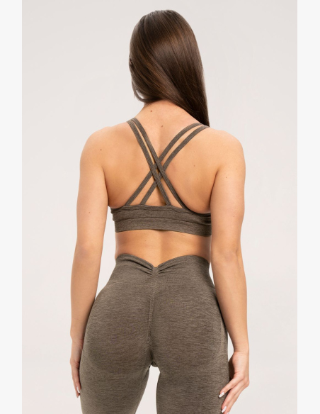 Gym Glamour Legíny seamless deep push up Espresso • Nebshop.cz