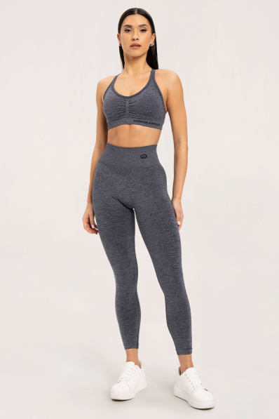 Gym Glamour Legíny seamless push up dark grey • Nebshop.cz