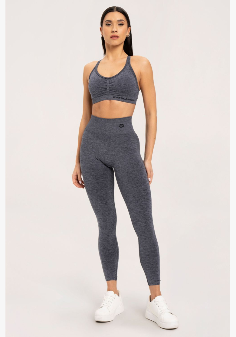 Gym Glamour Leggings seamless push up dark grey • Nebshop.cz Gym Glamour Leggings seamless push up dark grey • Nebshop.cz
