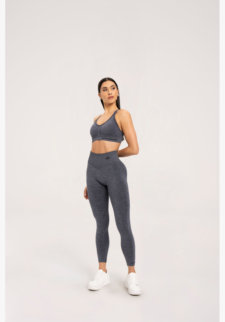 Gym Glamour Legíny seamless push up tmavo šedé • Nebshop.sk