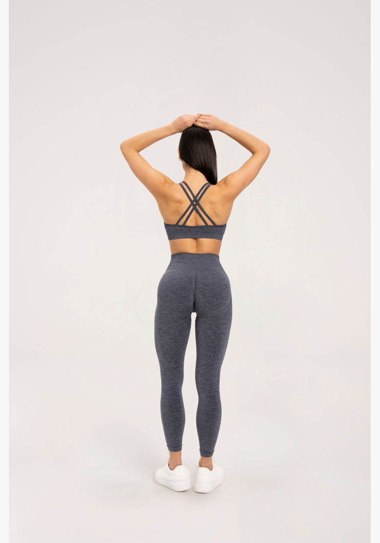 Gym Glamour Legíny seamless push up tmavo šedé • Nebshop.sk