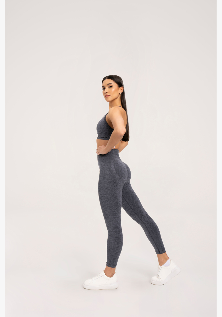 Gym Glamour Legíny seamless push up tmavo šedé • Nebshop.sk