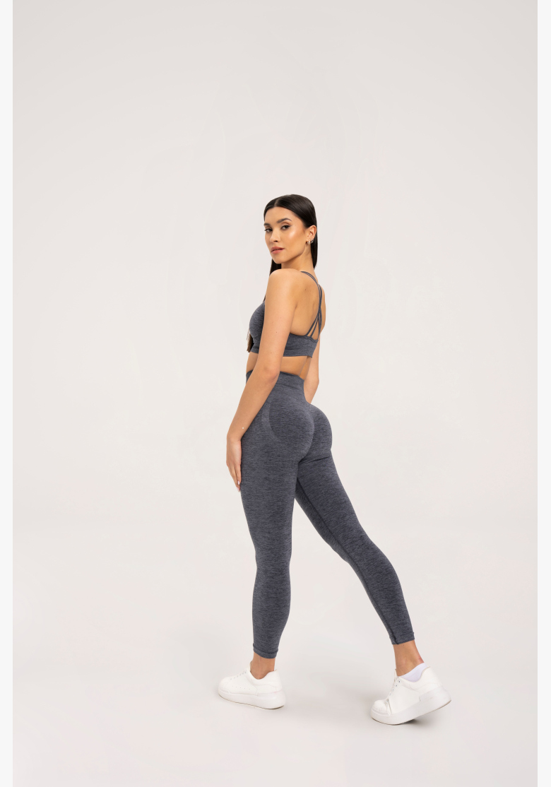 Gym Glamour Legíny seamless push up tmavo šedé • Nebshop.sk