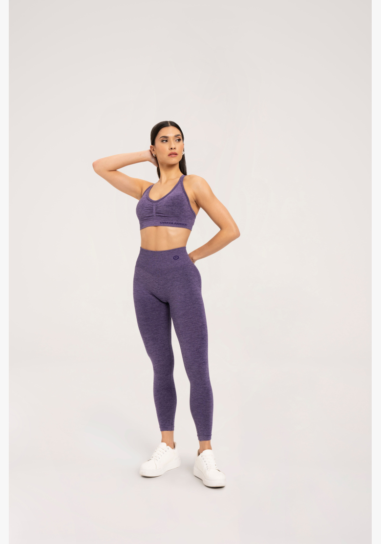 Gym Glamour Legíny seamless push up tmavošvestková • Nebshop.sk