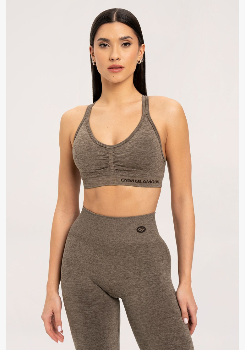 Gym Glamour Legíny seamless push up dark espresso • Nebshop.sk