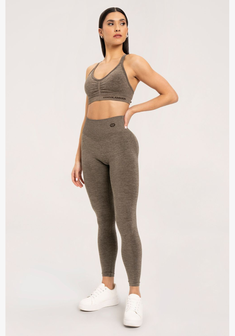 Gym Glamour Leggings seamless push up dark espresso • Nebshop.cz Gym Glamour Leggings seamless push up dark espresso • Nebshop.cz