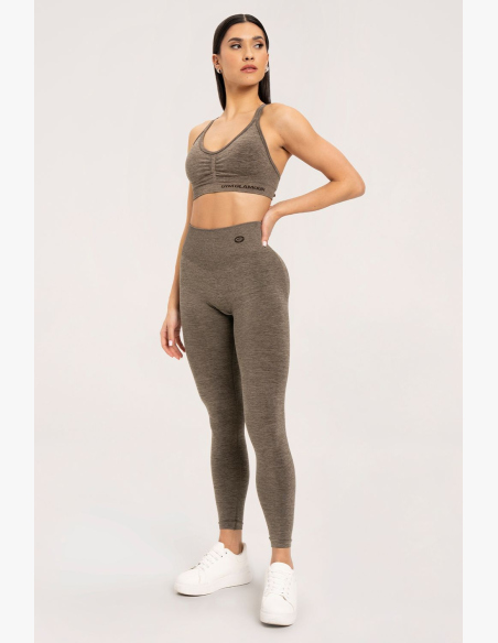 Gym Glamour Leggings seamless push up dark espresso • Nebshop.cz