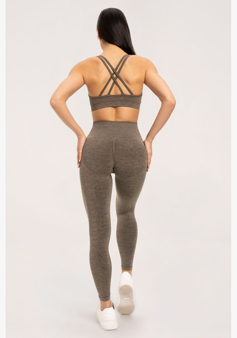 Gym Glamour Legíny seamless push up dark espresso • Nebshop.sk