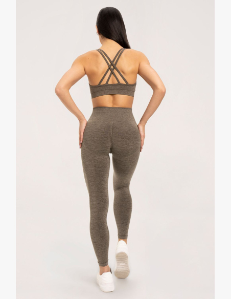Gym Glamour Leggings seamless push up dark espresso • Nebshop.cz