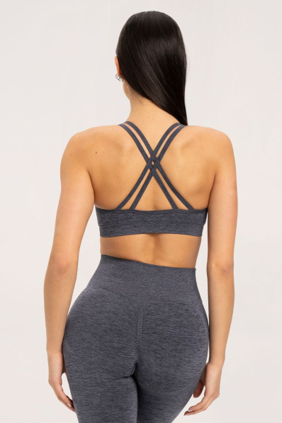 Gym Glamour Podprsenka seamless dark grey • Nebshop.cz 2