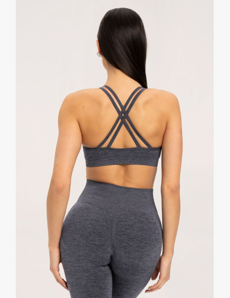 Gym Glamour Podprsenka seamless dark grey • Nebshop.cz