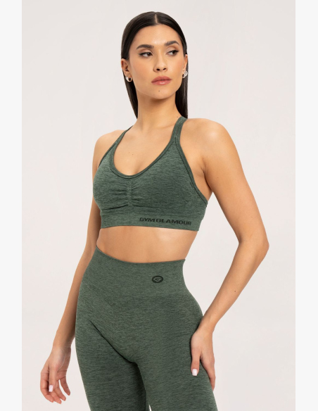 Gym Glamour Podprsenka seamless green • Nebshop.sk