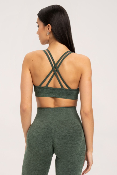 Gym Glamour Seamless Bra Green • Nebshop.com 2