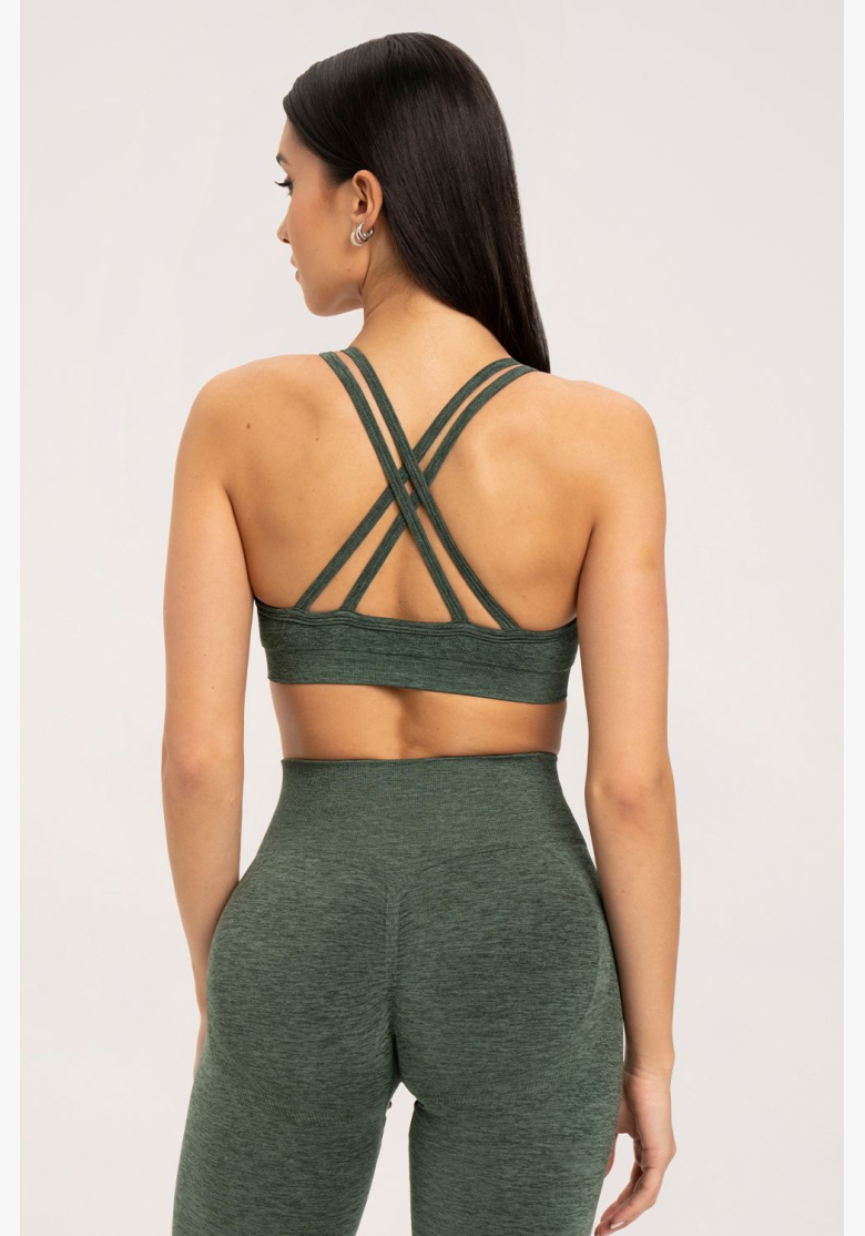 Gym Glamour Podprsenka seamless green • Nebshop.sk