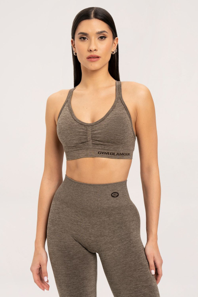 Gym Glamour Podprsenka seamless espresso • Nebshop.cz