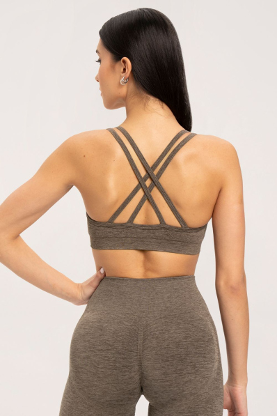 Gym Glamour Podprsenka seamless espresso • Nebshop.cz 2