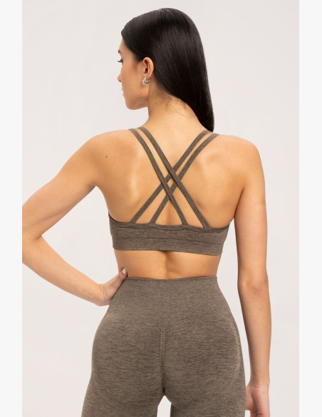 Gym Glamour Podprsenka seamless espresso • Nebshop.cz
