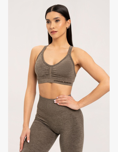 Gym Glamour Podprsenka seamless espresso • Nebshop.cz
