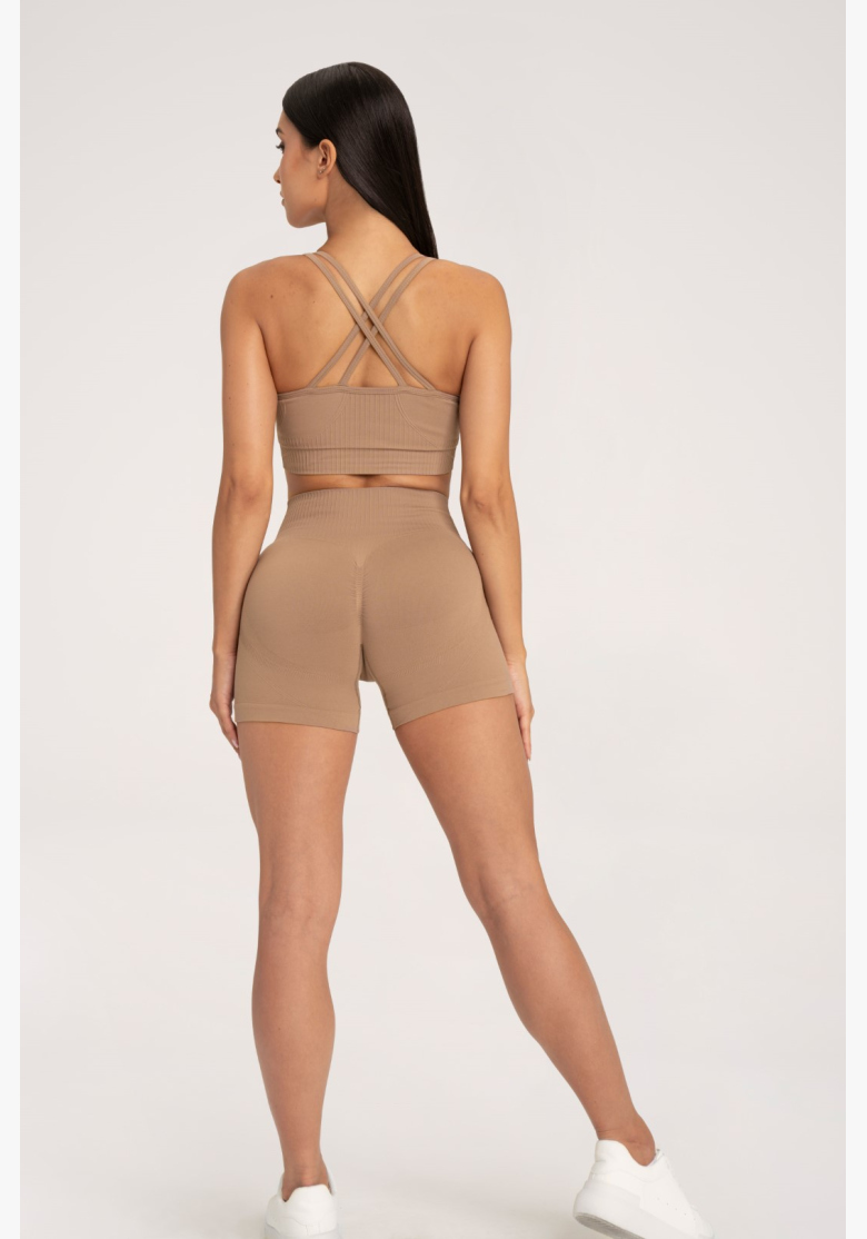 Gym Glamour Šortky push up 2.0 nugát • Nebshop.sk