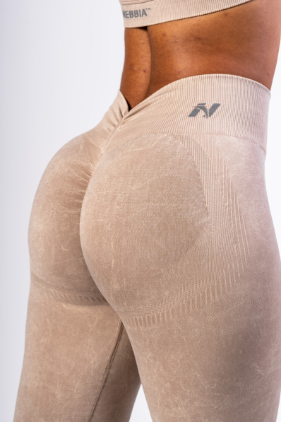 NEBBIA • NEBBIA Bezšvové legíny s vysokým pásom MAXIMUM PUSH-UP krémové • Nebshop.sk 2