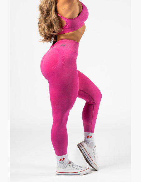 NEBBIA • NEBBIA Bezšvové legíny s vysokým pásom MAXIMUM PUSH-UP ružové • Nebshop.sk
