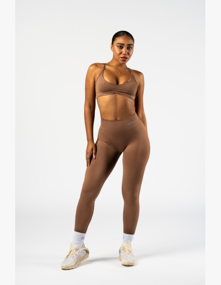 NEBBIA • NEBBIABezšvírové legíny s vysokým pásom MAXIMUM PUSH-UP hnedé • Nebshop.sk