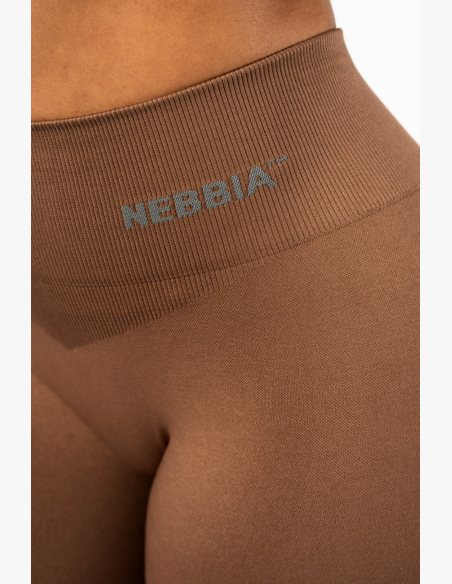 NEBBIA • NEBBIABezšvírové legíny s vysokým pásom MAXIMUM PUSH-UP hnedé • Nebshop.sk