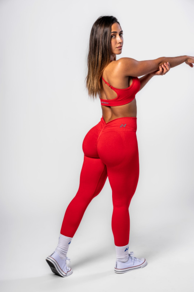 NEBBIA • NEBBIA Bezšvové legíny s vysokým pásom MAXIMUM PUSH-UP červené • Nebshop.sk