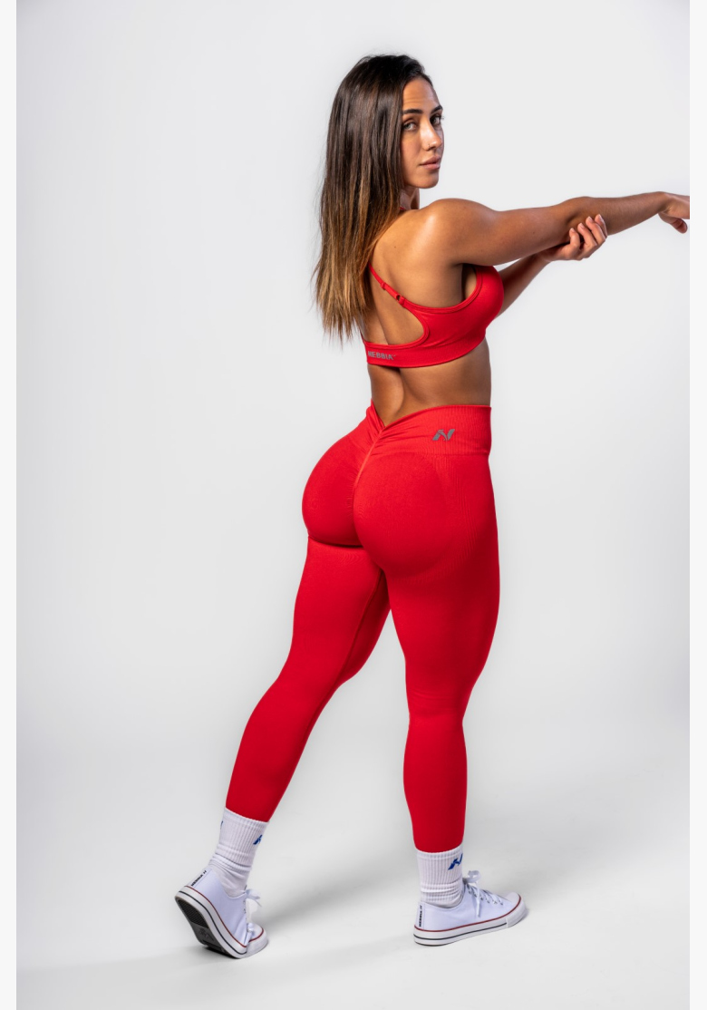 NEBBIA • NEBBIA Leggings seamless con vita alta MAXIMUM PUSH-UP rossi • Nebshop.it NEBBIA • NEBBIA Leggings seamless con vita alta MAXIMUM PUSH-UP rossi • Nebshop.it