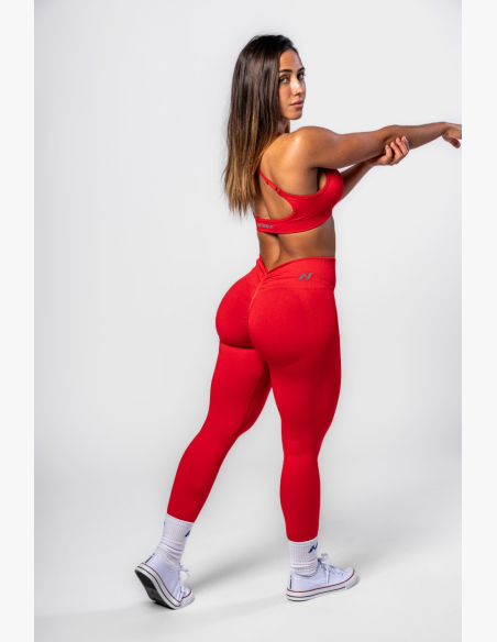 NEBBIA • NEBBIA Bezšvové legíny s vysokým pásom MAXIMUM PUSH-UP červené • Nebshop.sk