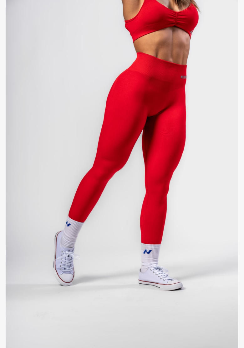 NEBBIA • NEBBIA Leggings seamless con vita alta MAXIMUM PUSH-UP rossi • Nebshop.it NEBBIA • NEBBIA Leggings seamless con vita alta MAXIMUM PUSH-UP rossi • Nebshop.it