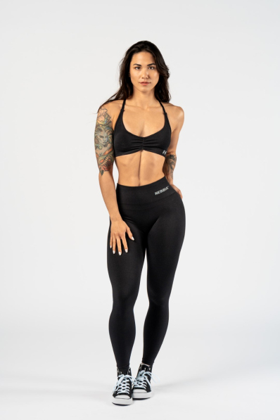 NEBBIA • NEBBIA Bezešvé legíny s vysokým pasem MAXIMUM PUSH-UP černé • Nebshop.cz