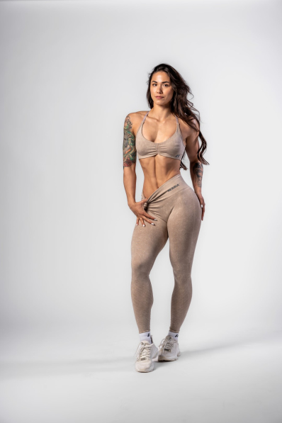 NEBBIA • NEBBIA Bezešvé push-up legíny s vysokým pasem TOTALLY SEAMLESS krémové • Nebshop.cz