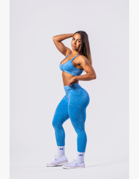 NEBBIA • NEBBIA Bezešvé push-up legíny s vysokým pasem TOTALLY SEAMLESS modré • Nebshop.cz