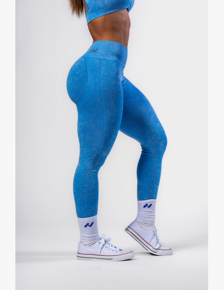 NEBBIA • NEBBIA Bezšvové push-up legíny s vysokým pásom TOTALLY SEAMLESS modré • Nebshop.sk