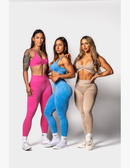 NEBBIA • NEBBIA Bezešvé push-up legíny s vysokým pasem TOTALLY SEAMLESS růžové • Nebshop.cz