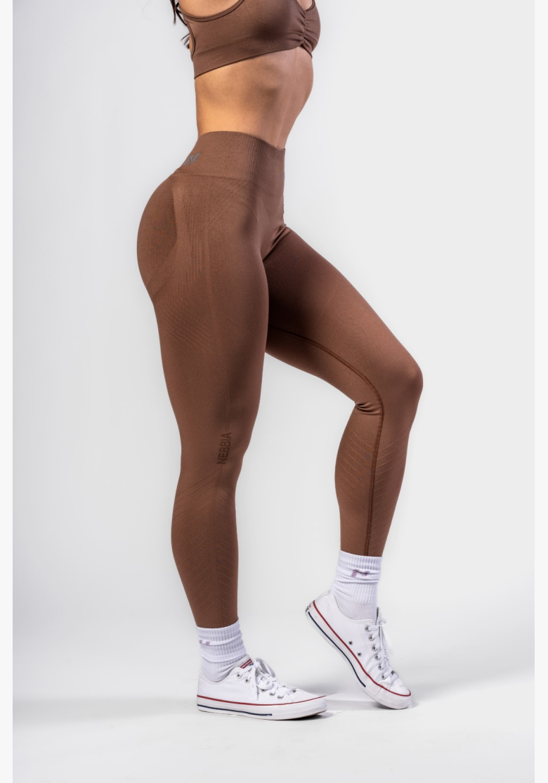 NEBBIA • NEBBIA Bezšvové push-up legíny s vysokým pásom TOTALLY SEAMLESS hnedé • Nebshop.sk NEBBIA • NEBBIA Bezšvové push-up legíny s vysokým pásom TOTALLY SEAMLESS hnedé • Nebshop.sk