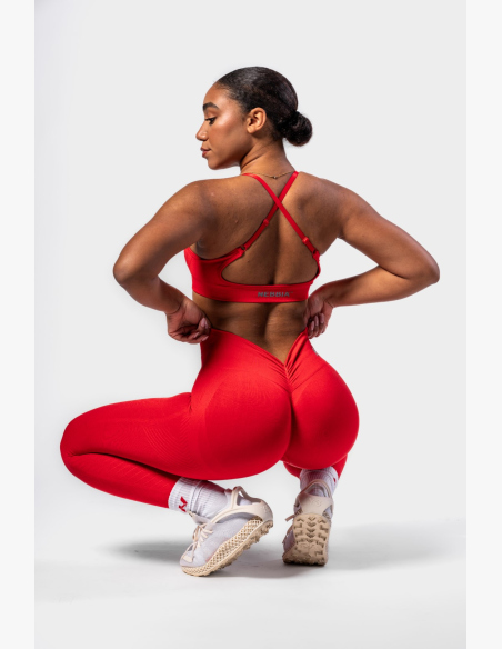 NEBBIA • NEBBIA Bezšvové push-up legíny s vysokým pásom TOTALLY SEAMLESS červené • Nebshop.sk
