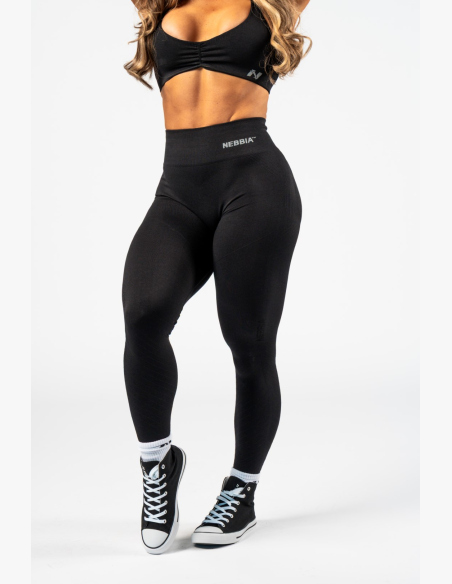 NEBBIA • NEBBIA Seamless push-up leggings with high waist TOTALLY SEAMLESS black • Nebshop.cz